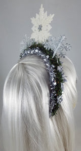Snowflake Trio Winterland Tiara Fascinator