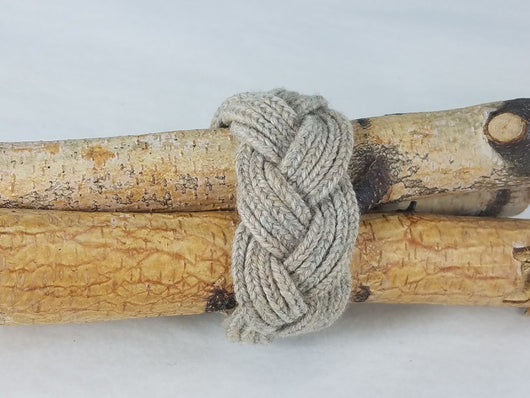 Aged Bone Lucet Cord Multi Twist Bracelet