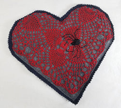 Hearts N' Spiders Large Denim Patch