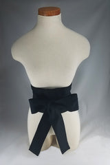 Obi Pocket Belt in Black Mini Check Jaquard