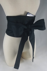 Obi Pocket Belt in Black Mini Check Jaquard
