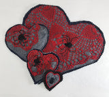 Hearts N' Spiders Small Denim Patch