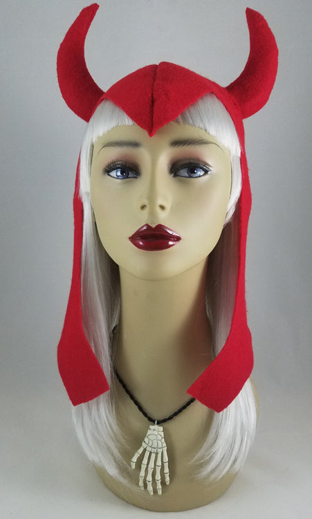 Red Devil Horn Hood Hat