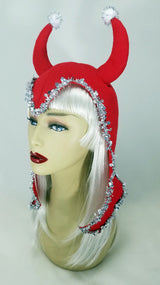 Red Santa Satan Hood Hat