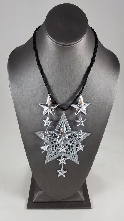 Silver Stars Upon Stars Necklace