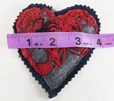 Hearts N' Spiders Small Denim Patch